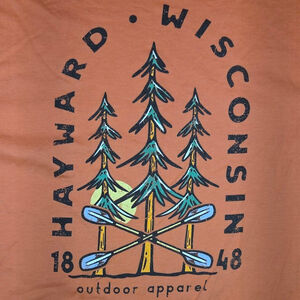 Men's Prairie Mountain Orange Hayward Wisconsin Hoodie XXL